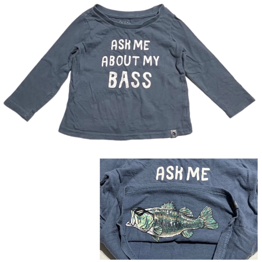 Ocean + Coast funny Bass fish graphic 18m